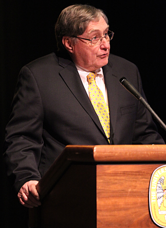 President Lloyd Jacobs delivered his annual address last week in Doermann Theater.