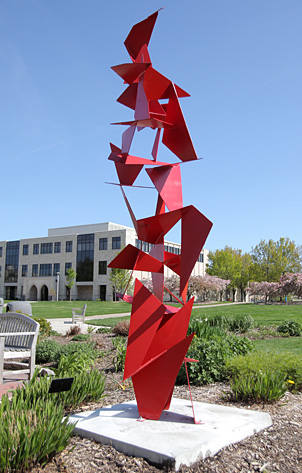 “Sentinel,” painted steel, by Brian Ferriby