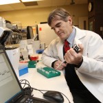 Dr. James Willey worked on his cancer research with biomarkers.