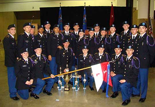The UT Army ROTC Pershing Rifle Troop took first place at the John J. Pershing Memorial Drill Competition.