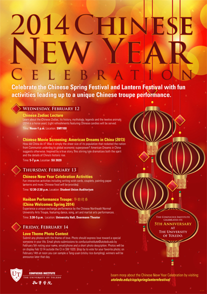 Chinese New Year celebration scheduled for Feb. 12-14 | UToledo News