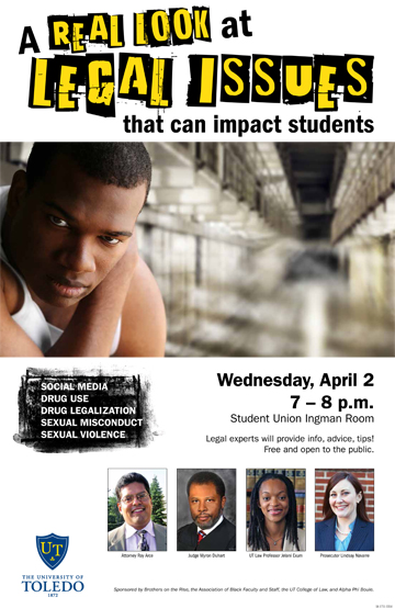 Legal issues affecting students focus of free event April 2