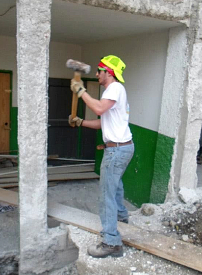 Ryan Johnston, this year’s recipient of the Raoul Wallenberg Scholar Award, is shown here on a mission trip in Haiti.