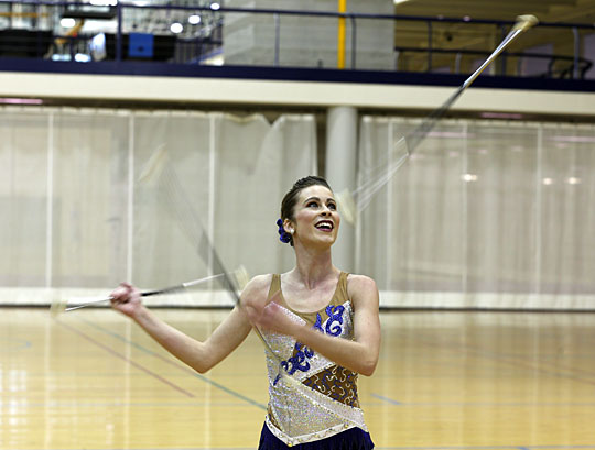 First-year medical student Moriah Muscaro performed her routine in the Student Recreation Center.