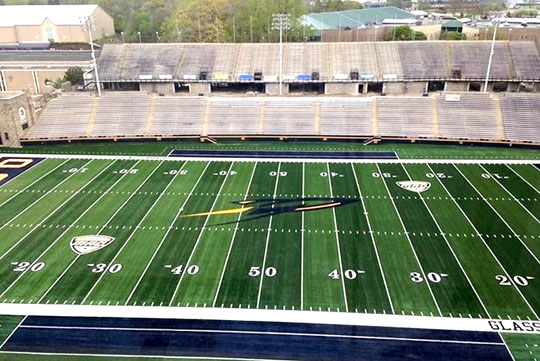 The new FieldTurf playing surface was completed last week.