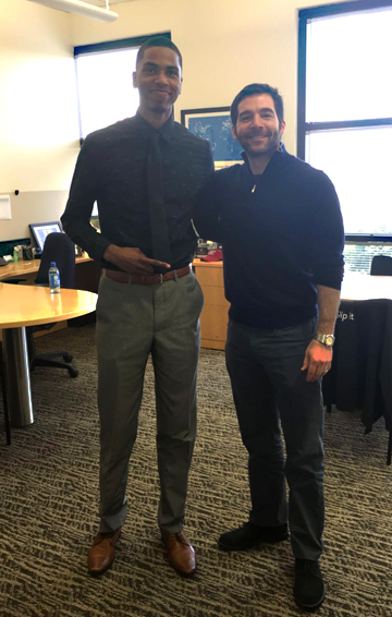 Tyrone Jacobs Jr. met LinkedIn CEO Jeff Weiner last month.