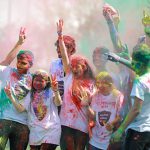 UToledo students celebrated Holi Toledo, a free, public event with dancing, colors and music, Friday at Centennial Mall.