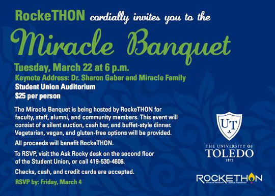 web RockeTHON miracle dinner invite