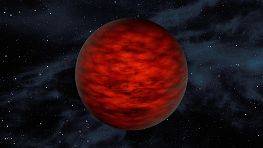 A young, free-floating world sits alone in space in this illustration from NASA/Jet Propulsion Laboratory at the California Institute of Technology. The object, called WISEA J114724.10-204021.3, is thought to be an exceptionally low-mass brown dwarf, which is a star that lacks enough mass to burn nuclear fuel and glow.