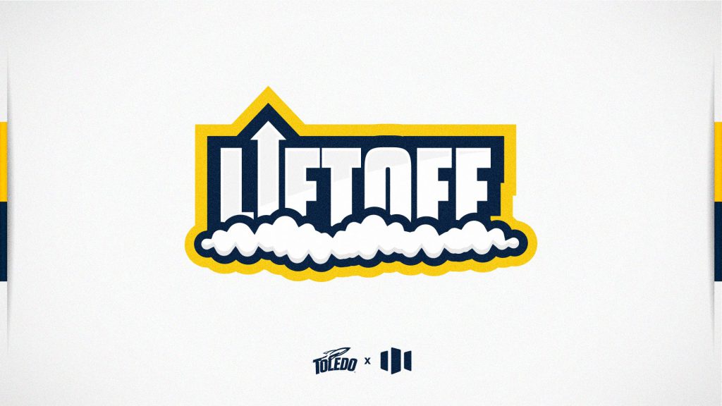 Liftoff logo text in which the i is an arrow pointing upward with smoke underneath the letters