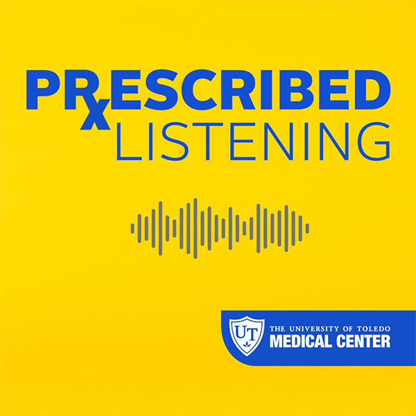 Promotional graphic for the UTMC Prescribed Listening podcast. 