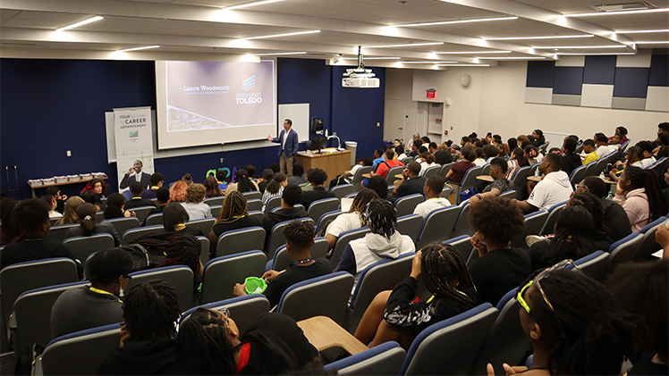 Students including those who identify as having a disability, LGBTQ+ individuals, students of color and first-generation college attendees attended the daylong Careers in Professional Accounting Camp co-hosted by UToledo.