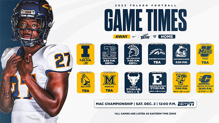 Toledo's 2022 Football Schedule Features Six Home Contests, Road