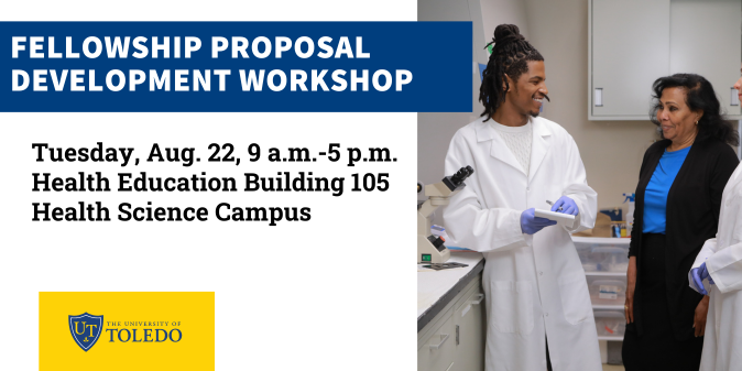 Promotional graphic for T32 Graduate Research Training Initiative for Student Enhancement program hosting an. Aug. 22 workshop from 9 a.m. to 5 p.m. in Health Education Building Room 105 on Health Science Campus.