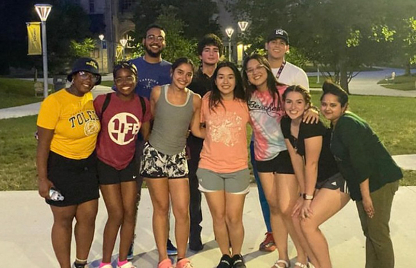 Promotional photo featuring UToledo students for Hispanic Heritage Month 2023.