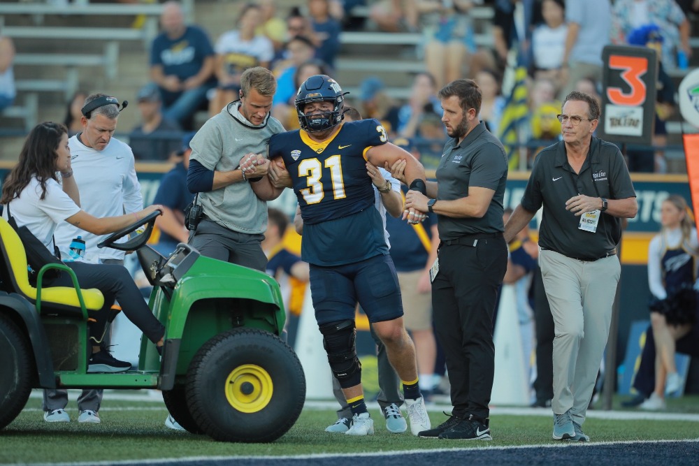Dan Bolden suffered his second consecutive season-ending injury in the first quarter of the 2022 home opener vs. LIU.