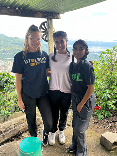 During a recent medical mission trip to Guatemala, second-year medical students, from left, Alyssa Davis, Priya Jindal and Rudha Lakkuru were among a team of students, faculty and doctors from the College of Medicine and UTMC to provide help to more than 1,100 patients with limited or no access to medical care.