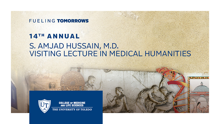Promotional graphic for the 14th annual Hussain Lecture