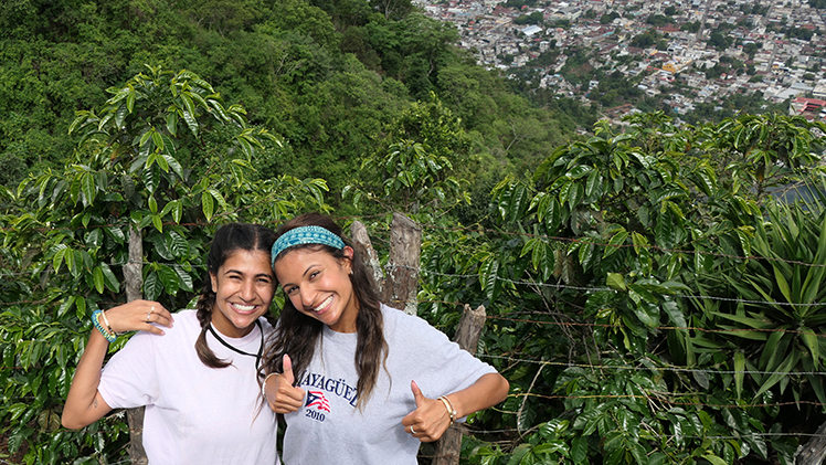 Priya and her sister Karina Jindal, a first-year dental student at Ohio State University, in San Lucas Toliman, Guatemala.