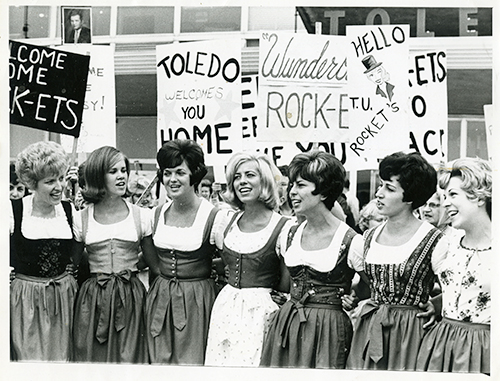 Back home in Toledo, members of the Dancing Rock-ets are warmly greeted after the tour.