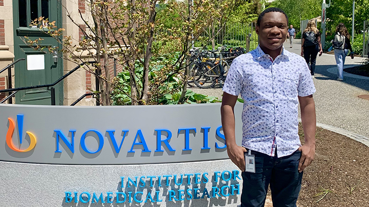 Isaac Kaba, an Honors student who graduates with a bachelor of science degree in pharmaceutical sciences Saturday, was selected for a highly competitive internship last summer at Novartis Pharma AG, a leading global pharmaceutical corporation at the forefront of drug discovery.