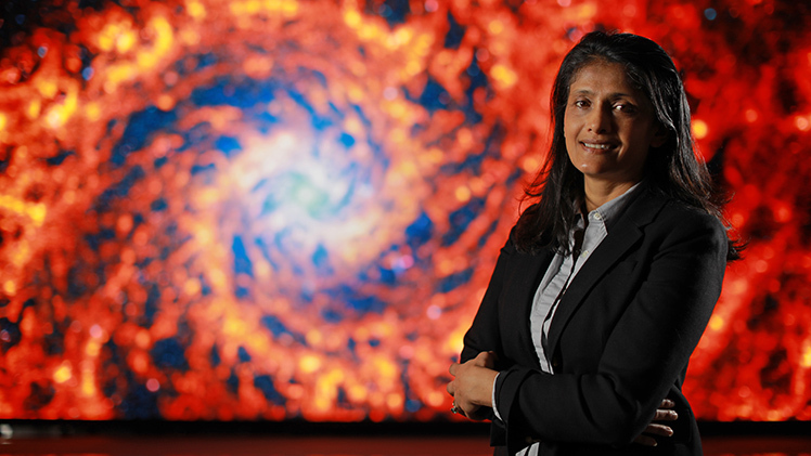 Dr. Rupali Chandar, professor and associate chair of the Department of Physics and Astronomy, is a core member of a research program that released images of 19 nearby spiral galaxies using the James Webb Space Telescope on Monday.
