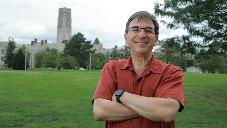 Environmental Portrait of Dr. Tomer Avidor-Reiss, a professor in the Department of Biological Sciences.