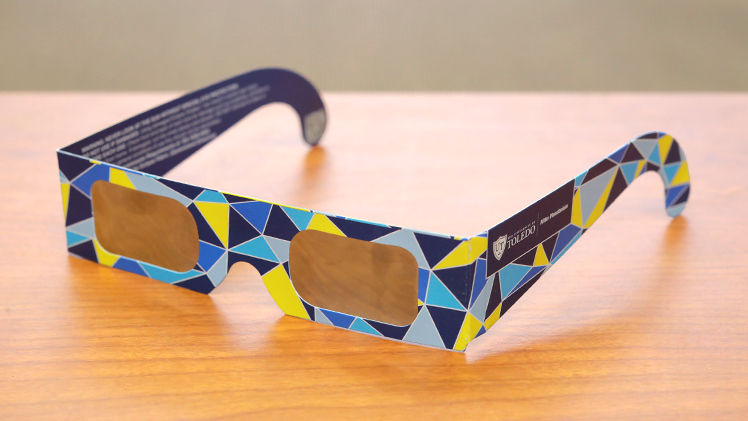 Photo of a pair of The University of Toledo is making free eclipse viewing glasses.