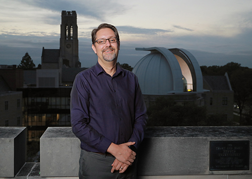 Feature photo of Dr. Michael Cushing is a professor in the Department of Physics and Astronomy and director of the Ritter Planetarium.