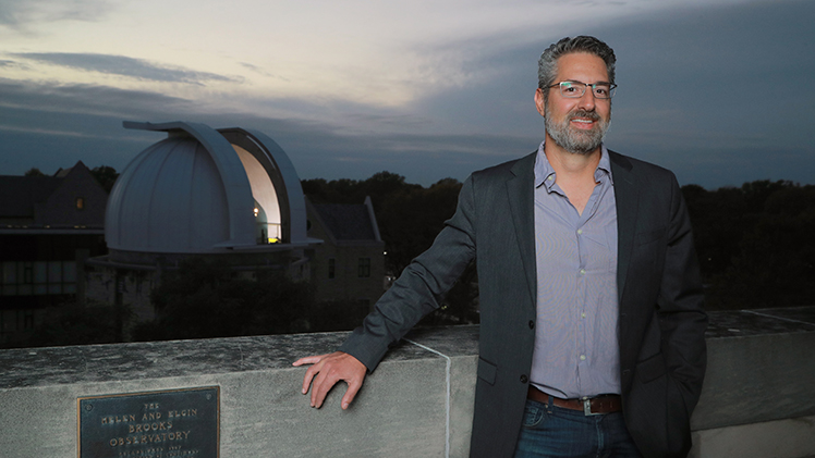 feature photo of Dr. J.D. Smith, a professor and director of the Ritter Astrophysical Research Center.