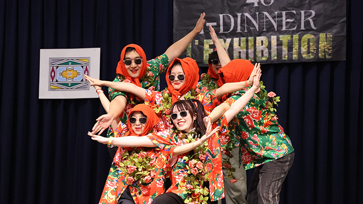 The Chinese Students and Scholars Association perform during the 46th annual International Dinner.