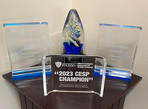 a photo of the CESP Champions trophy.