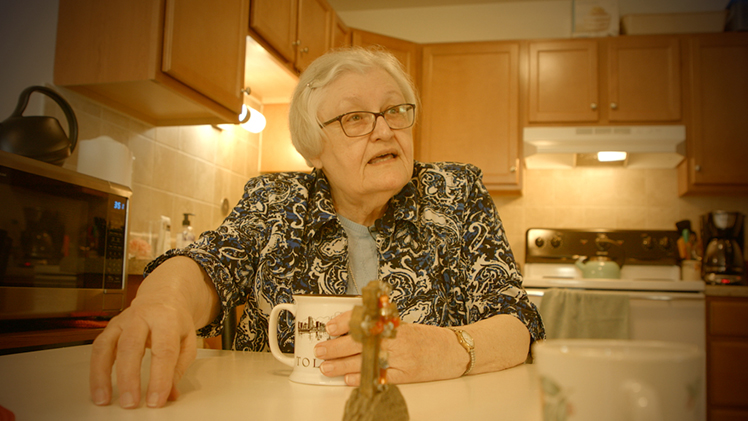 Sister Eileen Schieber in a film still from the documentary “Sister Eileen and Her Boyz” directed and produced by Holly Hey, a professor of film and video production at The University of Toledo.