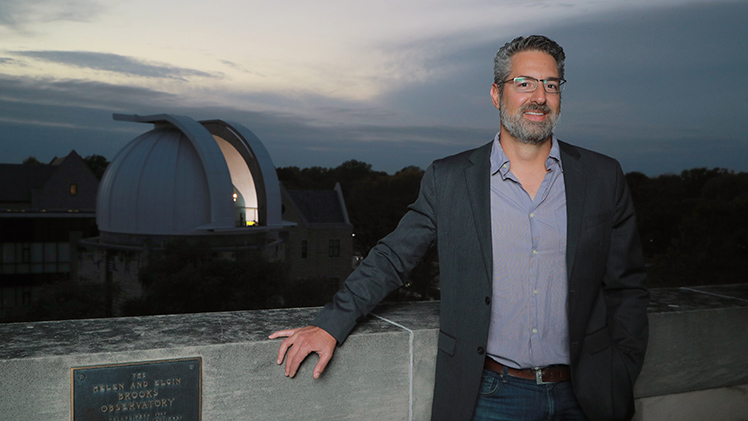 Feature portrait of Dr. J.D. Smith, a professor in the Department of Physics and Astronomy, is a collaborator on the science team for the Probe far-Infrared Mission for Astrophysics (PRIMA).