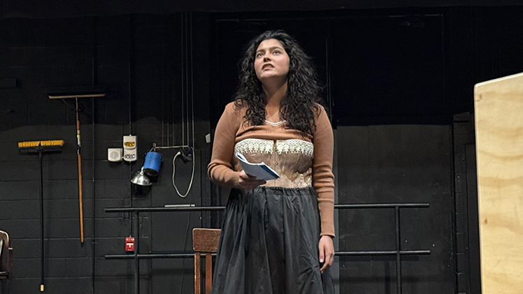 ALT: An UToledo student performs in the Department of Theatre and Film's stage production of “Silent Sky,” based on the life of 19th century astronomer Henrietta Leavitt, at the Center for Performing Arts Center Theatre Nov. 15-24.