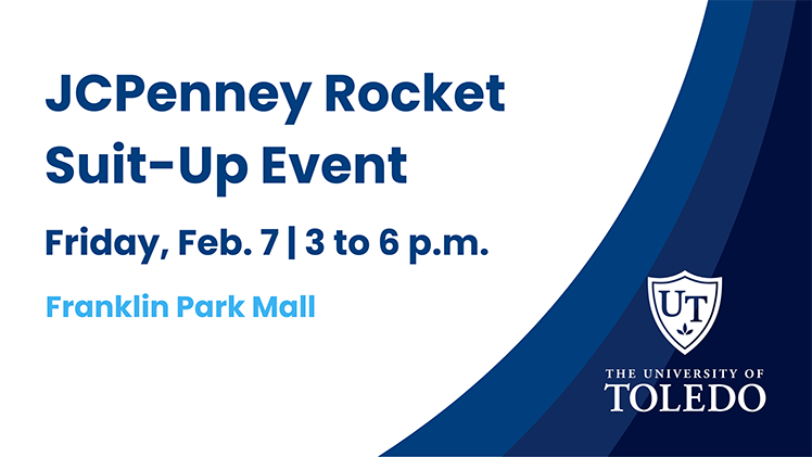 Promotional graphic for the JCPenney Rocket Suit-Up Event on Friday, Feb. 7, from 3 to 6 p.m. at Franklin Park Mall.