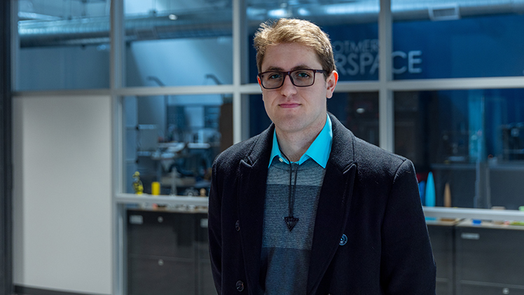 Portrait of Trevor Brown, a mechanical engineering senior.