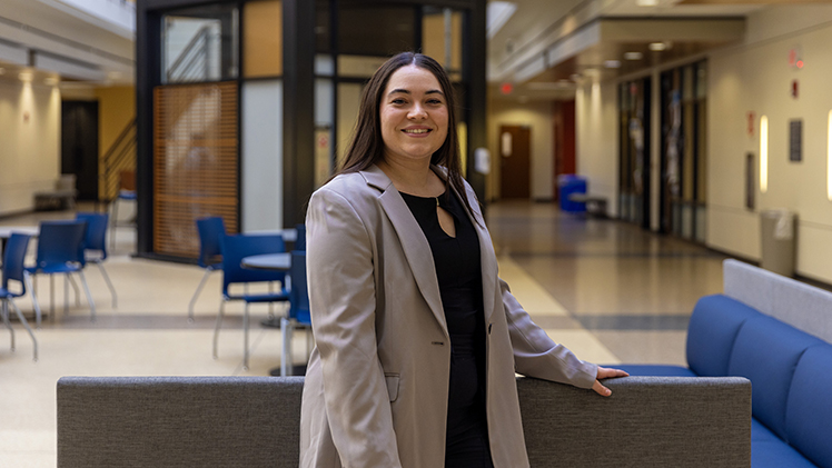 Photo of Samantha Stanley, who graduates May 2 with a doctorate in occupational therapy, became a Rocket because “UToledo was the perfect fit” for her with its location and O.T.D. program.