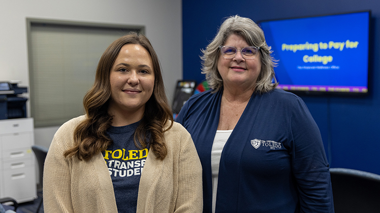 Financial wellness counselors Mollee Williamson, left, and Carolyn Eaton are available to meet with students individually and in group workshops and presentations.