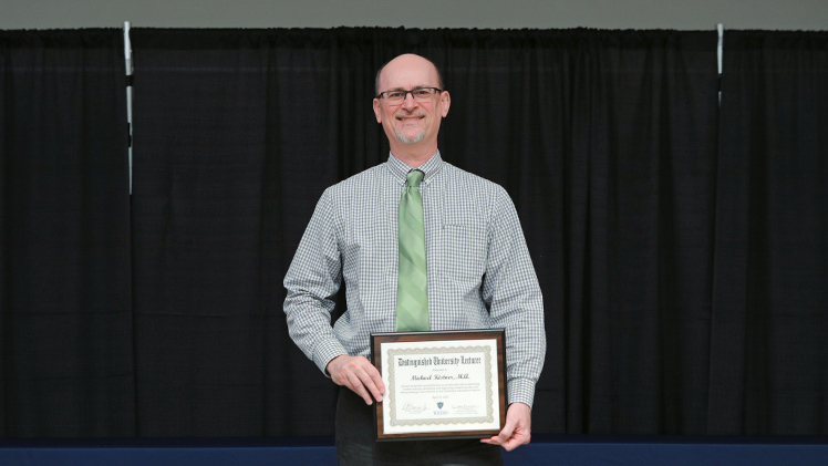 Distinguished University Lecturer is Michael A. Kistner, a senior lecturer in the Department of World Languages and Cultures in the College of Arts and Letters.