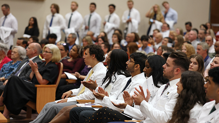 Photo taken during The University of Toledo's College of Medicine and Life Sciences' annual white coat ceremony for incoming medical students on Friday, July 25.