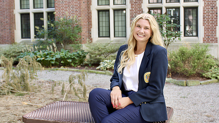 Portrait of UToledo student trustee Ashton Widenhoefer.