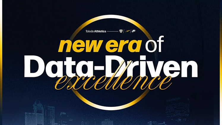 UToledo Athletics' Graphic announcing "a new era of data-driven excellence."