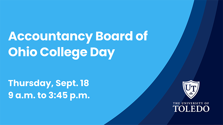 Promotional graphic for the Accountancy Board of Ohio for College Day on Thursday, Sept. 18.