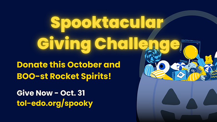 Graphic for the University of Toledo Foundation’s Spooktacular Giving Challenge that runs through Oct. 31.