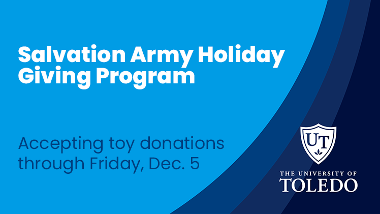 Graphic promoting the Salvation Army's Brighten the Holidays: The Angel Tree Project — which aims to provide toys, books and stuffed animals to local children in need — through Friday, Dec. 5.