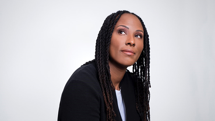 Headshot-portrait of Chamique Holdsclaw.