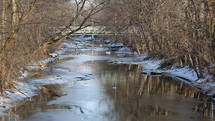 University photographer Dan Miller captured the slow thaw of Ottawa River on Monday afternoon, as the recent snow and ice gave way to warmer temperatures.