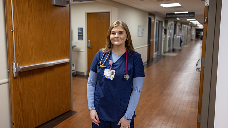 May 2025 graduate Lily Simone embodies the UToledo College of Nursing's mission to produce highly competent, compassionate nurses.