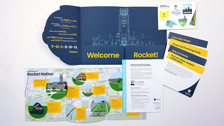 UToledo's Admit Package, "Your Power To Do Awaits."